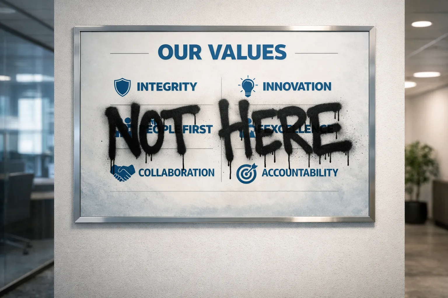 Read more about the article Your Values Are a Lie. And Your Employees Know It.